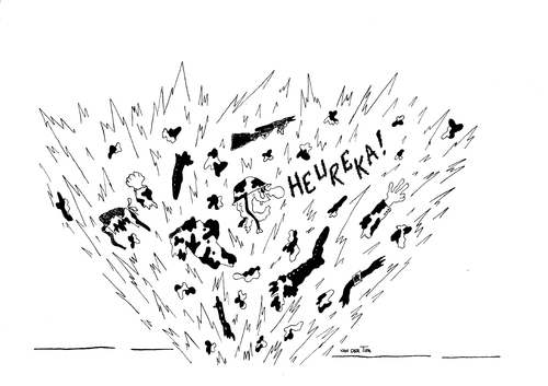 Cartoon: Heureka! (medium) by van der Tipa tagged explosion,soldier,war