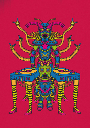 Cartoon: acidomifai (medium) by elmoro tagged illustration,illustrator,digital,vector,psychedelic,trip,art