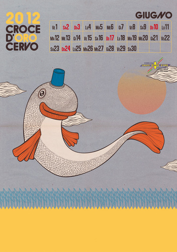 Cartoon: 2012 croce  oro cervo calendar (medium) by elmoro tagged illustration,digital,illustrator,calendar,art,drawing