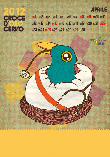 Cartoon: 2012 croce  oro cervo calendar (medium) by elmoro tagged illustration,digital,illustrator,calendar,art,drawing