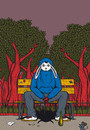 Cartoon: alone in the park (small) by elmoro tagged illustration,illustrator,digital,vector,art