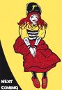 Cartoon: next coming (small) by elmoro tagged art,illustrator,illustration,doll,yellow,red,black,academy