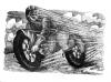 Cartoon: Pen and Ink (small) by edinei montingelli tagged pen ink drawing caricature cartoon art bike