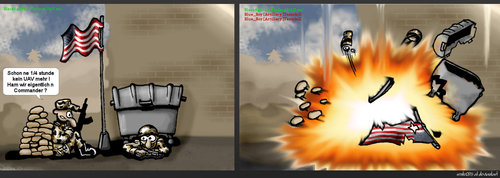 Cartoon: Somwhere on the battlefield (medium) by Sento tagged bf2,battlefield,cartoon,photoshop