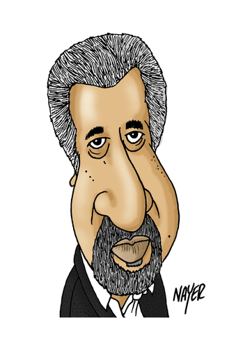 Cartoon: Abdulrazak Gurnah (medium) by Nayer tagged abdulrazak,gurnah,africa,african,tanzania,writer,writing