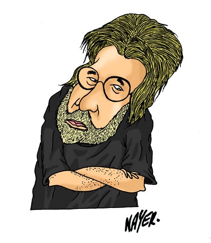 Cartoon: David Baldinger - Version III (medium) by Nayer tagged david,baldinger,cartoonist,usa,america,nayer,sudan