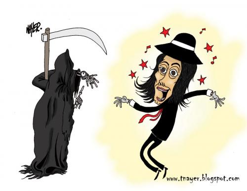 Michael Jackson is dead By Nayer | Famous People Cartoon | TOONPOOL