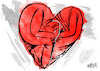 Cartoon: Broken Heart (small) by Nayer tagged love,sorrow