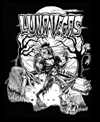 Cartoon: Luna Vegas shirt design (medium) by Christian Nörtemann tagged werewolf,psychobilly