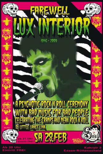 Cartoon: Lux Interior Tribute Poster (medium) by Christian Nörtemann tagged cramps,lux,interior