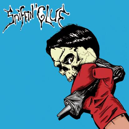 Cartoon: sniffing Glue LP Cover (medium) by Christian Nörtemann tagged punk,skull