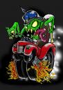 Cartoon: rod monster (small) by Christian Nörtemann tagged hot rod monster