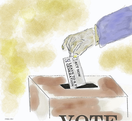Cartoon: The Popular Vote (medium) by cgill tagged future,generational,action,politics,environment