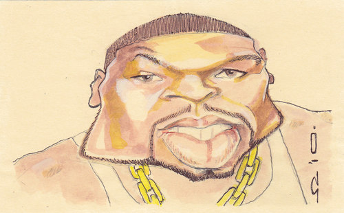 50 cent By zed | Famous People Cartoon | TOONPOOL