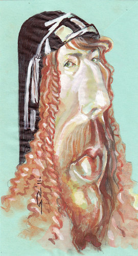 Cartoon: Albrecht Durer (medium) by zed tagged caricature,portrait,renaissance,northern,artist,printmaker,engraver,painter,germany,durer,albrecht