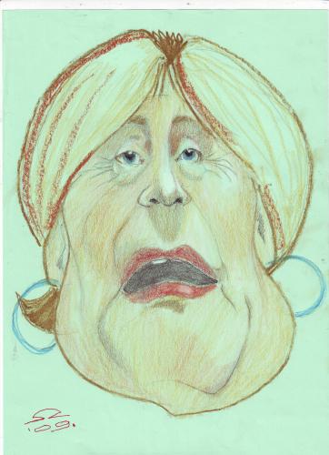 Cartoon: Angela Merkel (medium) by zed tagged angela,merkel,germany,prime,minister,politician,politics,famous,people,european,union,portrait,caricature