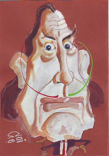 Cartoon: Dali (medium) by zed tagged salvador,dali,madrid,spain,paris,france,artist,portrait,caricature