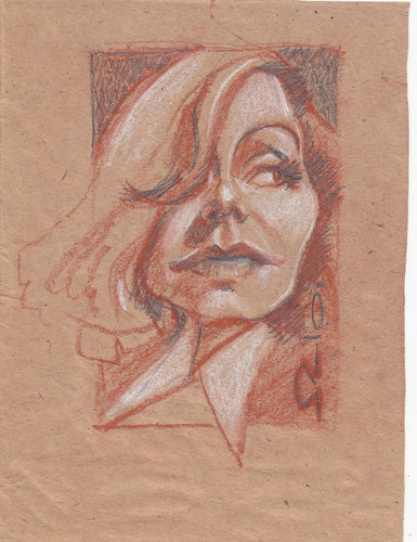 Cartoon: Greta Garbo (medium) by zed tagged greta,garbo,sweden,actor,hollywood,usa,portrait,caricature