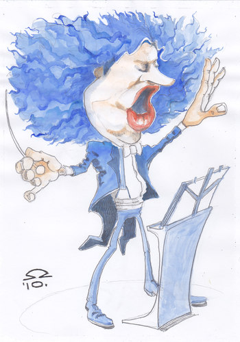 Cartoon: Gustavo Dudamel Adolfo (medium) by zed tagged gustavo,adolfo,dudamel,venezuela,musician,conductor,classic,music,portrait,caricature,gothenburg,symphony,orchestra,sweden,famous,people