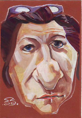 Cartoon: Herta Muller (medium) by zed tagged herta,muller,romania,germany,nobel,award,literature,portrait,caricature,famous,people