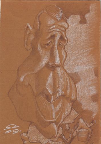 Cartoon: Humphrey Bogart (medium) by zed tagged humphrey,bogart,hollywood,oscar,movies,film,actor,caricature,portrait