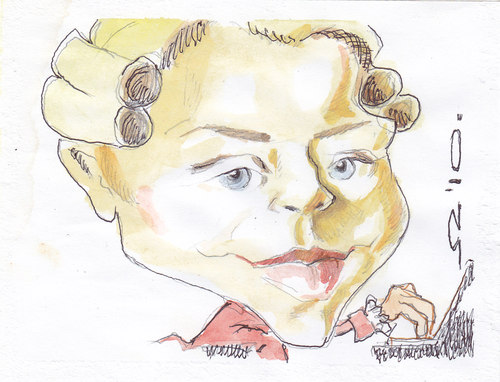 Cartoon: litle mozart (medium) by zed tagged wolfgang,amadeus,mozart,austria,wunderkind,music,composer,portrait,caricature