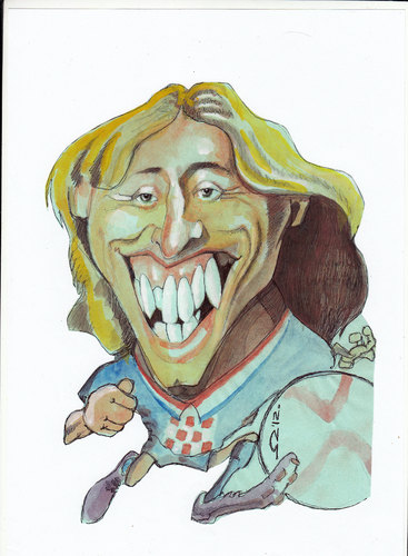 Cartoon: luka modric (medium) by zed tagged luka,modric,zadar,croatia,footbaler,tottenham,real,madrid,portrait,caricature