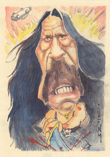 Cartoon: Machete (medium) by zed tagged danny,trejo,usa,actor,movie,hollywood,film,portrait,caricature