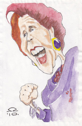 Cartoon: Margaret  Thatcher (medium) by zed tagged iron,lady,margaret,thatcher,portrait,caricature,london,uk,commonwealth,imperializm
