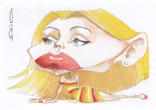 Cartoon: Michelle Pfeiffer (medium) by zed tagged michelle,pfeiffer,usa,actress,movie,oscar,film,hollywood,portrait,caricature