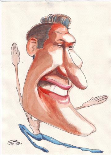 Cartoon: Patrick Swayze (medium) by zed tagged patrick,swayze,actor,hollywood,oscar,dirty,dancing,movie,film