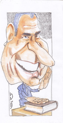 Cartoon: Richard Nixon (medium) by zed tagged richard,nixon,usa,politician,president,watergate,portrait,caricature