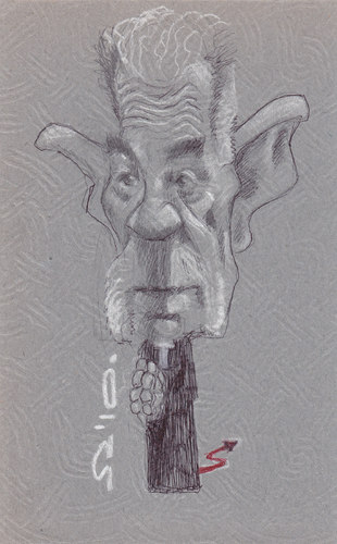 Cartoon: Terry Jones (medium) by zed tagged terry,jones,usa,florida,church,portrait,caricature