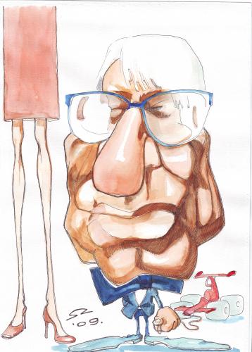 Cartoon: The Ecclestones (medium) by zed tagged famous,people,faces,bernie,ecclestone,portrait