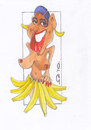 Cartoon: Jo Baker (small) by zed tagged josephine baker usa singer dancer music artist famous people portrait caricature