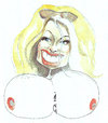 Cartoon: pamela anderson (small) by zed tagged pamela anderson ladysmith canada actress portrait caricature