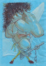 Cartoon: Ron Wood (small) by zed tagged ron,wood,musician,uk,rock,and,roll,bas,guitar,rolling,stones,portrait,caricature