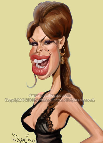 Cartoon: Eva Mendes Caricature (medium) by Caricaturas tagged eva,mendes,caricature