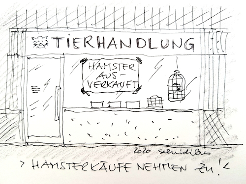 Cartoon: hamsterkäufe (medium) by schmidibus tagged hamsterkäufe