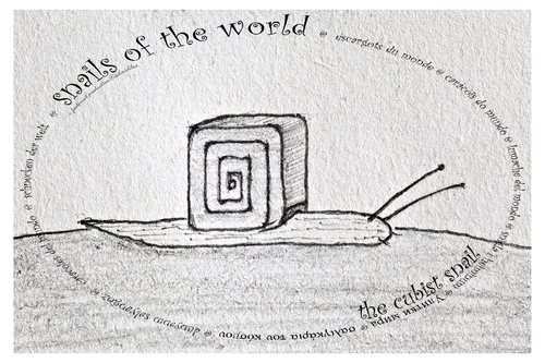 Cartoon: the cubist snail - no.7 (medium) by schmidibus tagged kunst,kubismus,welt,schnecke