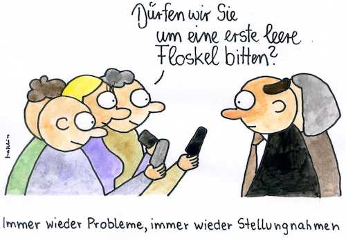 Cartoon: Erste Stellungnahme (medium) by Matthias Schlechta tagged probleme,konflikte,krisen,politiker,stellungnahme,stellungnahmen,interview,journalist,journalisten,journalismus,erklärung,presse,pressekonferenz,phrasen,floskeln,inhalt,probleme,konflikte,krisen,politiker,stellungnahme,stellungnahmen,interview,journalist,journalisten,journalismus,erklärung,presse,pressekonferenz,phrasen,floskeln,inhalt