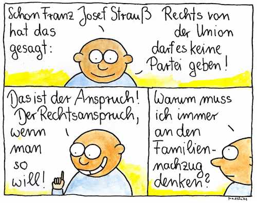 Cartoon: Rechtsanspruch der Union (medium) by Matthias Schlechta tagged cdu,csu,union,familiennachzug,rechtsanspruch,groko,verhandlungen,flüchtlinge,cdu,csu,union,familiennachzug,rechtsanspruch,groko,verhandlungen,flüchtlinge