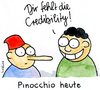 Cartoon: Pinocchio heute (small) by Matthias Schlechta tagged pinocchio credibilty nase glaubwürdigkeit heute