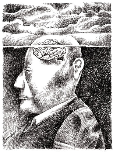 Cartoon: Weniger_frei_denkende ... (medium) by firuzkutal tagged free,expression,freedom,brain,thought,danken,tanke,suppress,intellectuel,mind,state,understanding,different,foreign,outsider