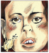 Cartoon: New earring (small) by firuzkutal tagged earring,ear,chicken,firuz,kutal,youngster,teen,sarcasm,satire