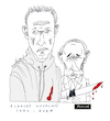 Cartoon: Putin foe Alexei Navalny dies (small) by firuzkutal tagged russia,putin,alexei,navalny,prison