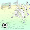 Cartoon: Running for a goal is important (small) by firuzkutal tagged football world cup russia germany italia brasil fair play soccer fan ball game holligan