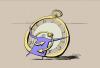 Cartoon: We are friends time and me... (small) by firuzkutal tagged time,clock,