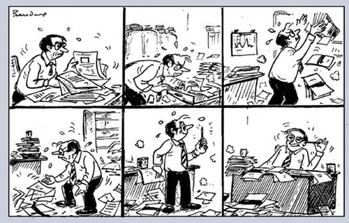 Cartoon: Office-work (medium) by B V Panduranga Rao tagged office