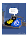 Cartoon: Ehepaar Fußballbettdecken (small) by Butschkow tagged fußball,schalke,dortmund,ehebett